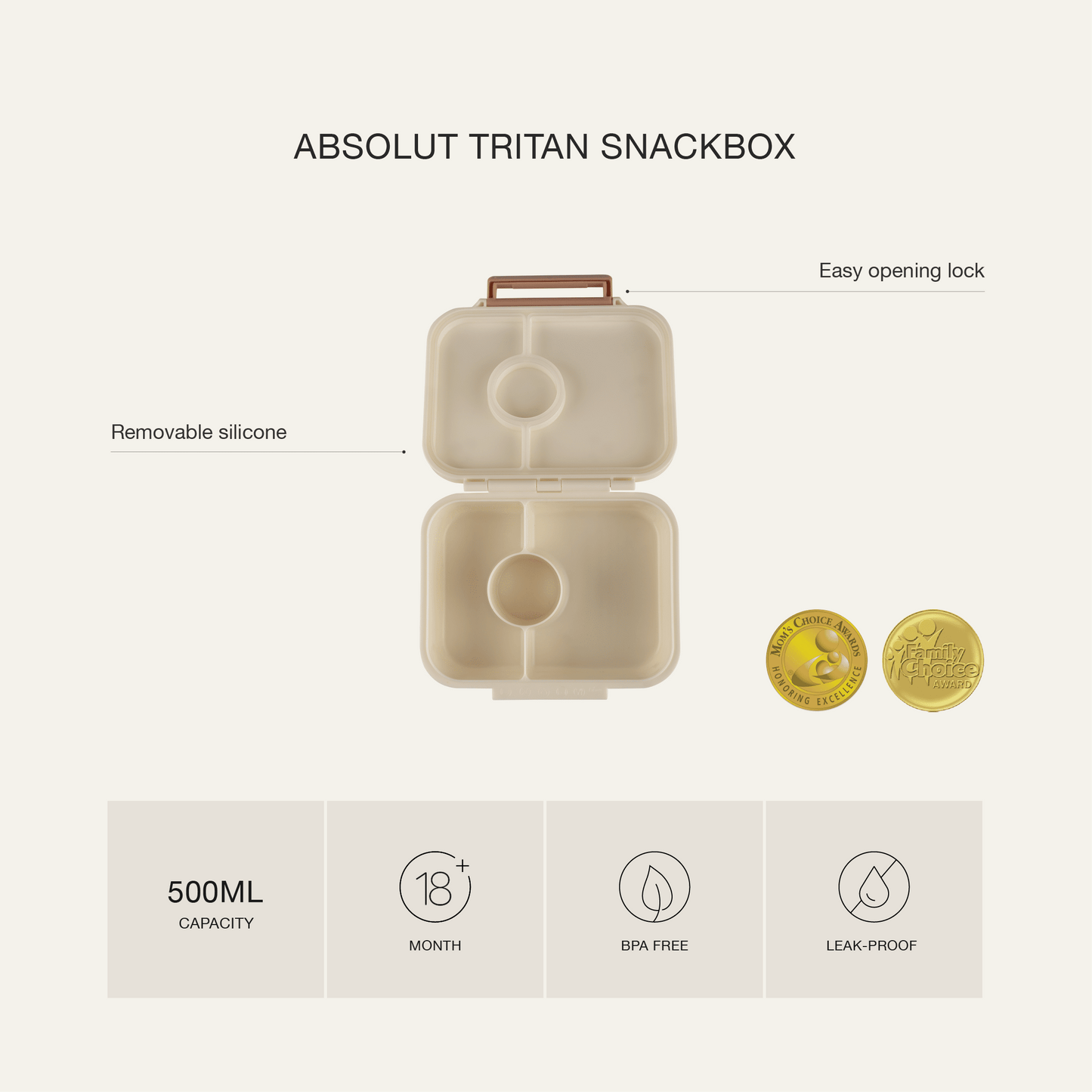 Tritan Snack Box - 3 compartment - Vehicle