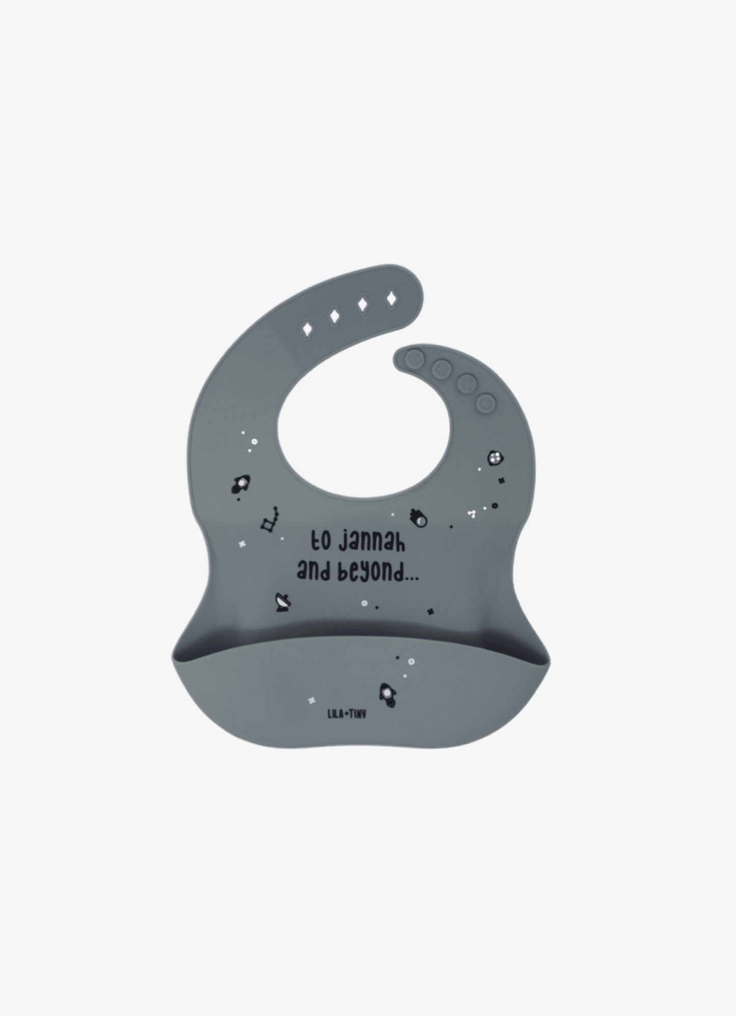 Silicone Baby Bib - Grey