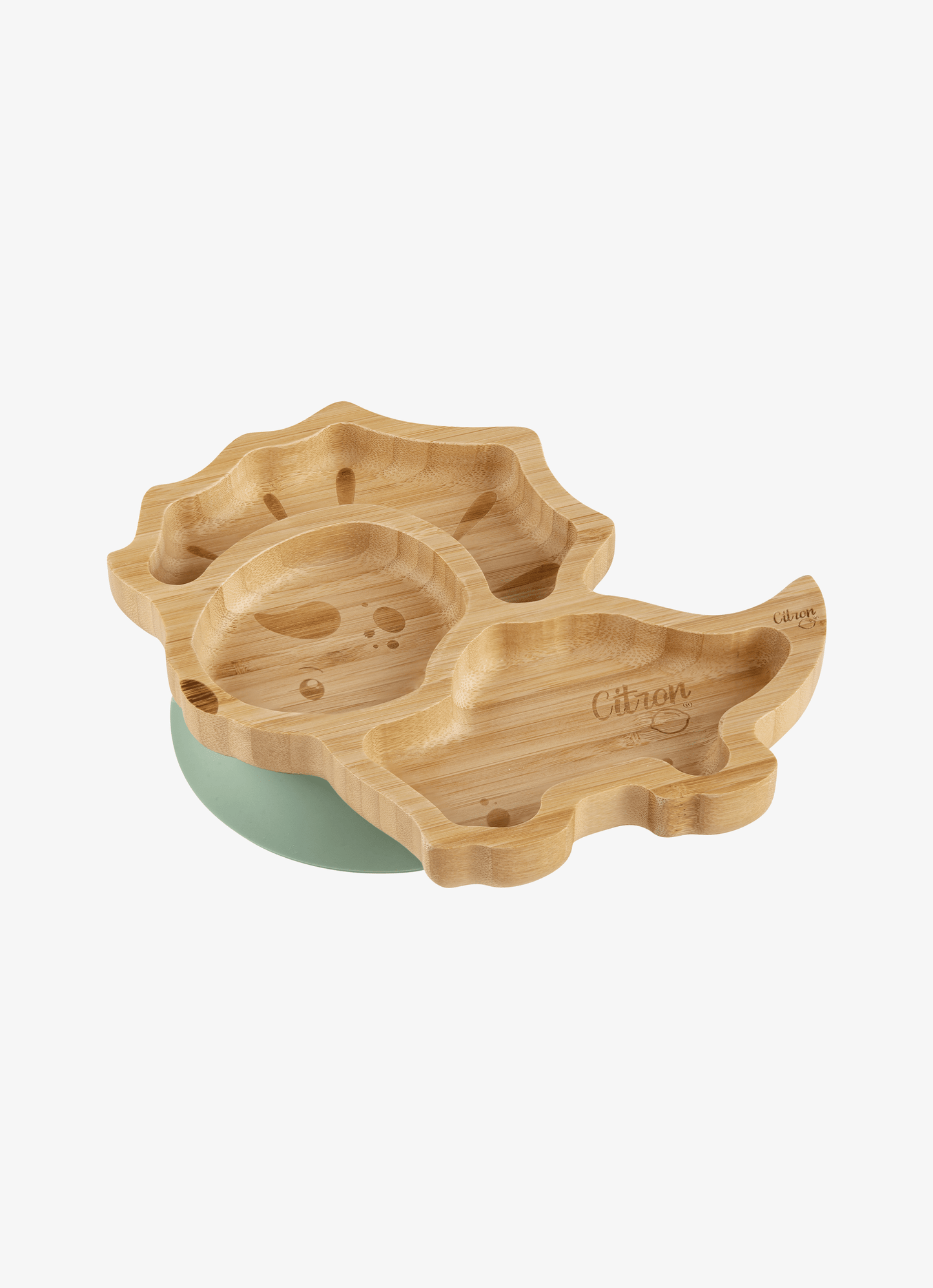 Bamboo Plate and spoon - Dino + with Suction