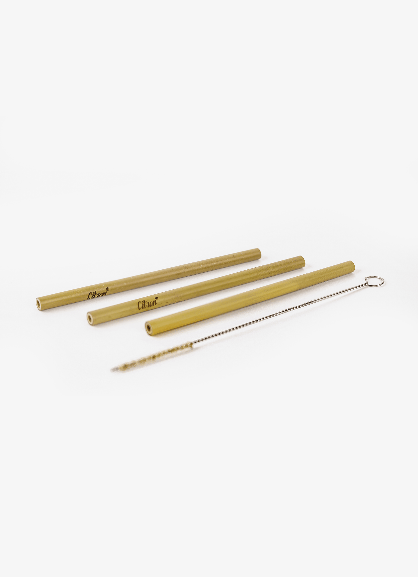 Bamboo Straw Set - 3 piece + cleaning Brush