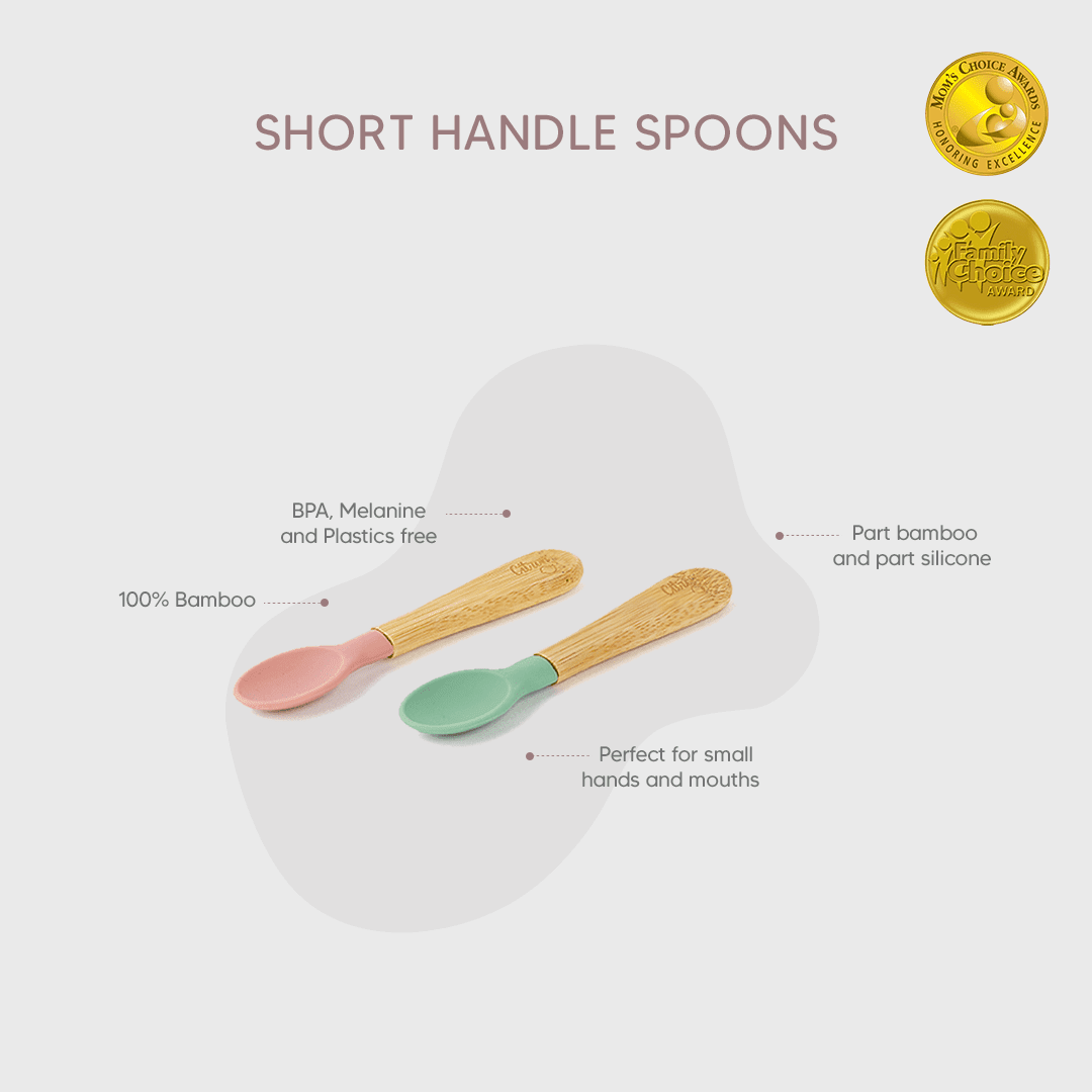 Citron Dubai Green/Blush Pink Bamboo Spoon Set