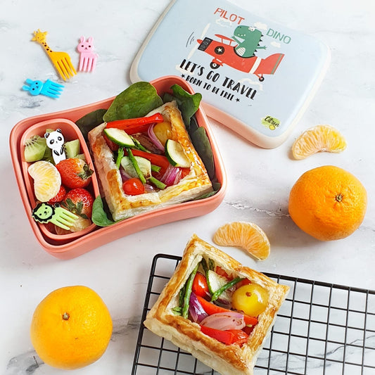 VEGETABLE TARTS- Dino Bamboo Lunchbox