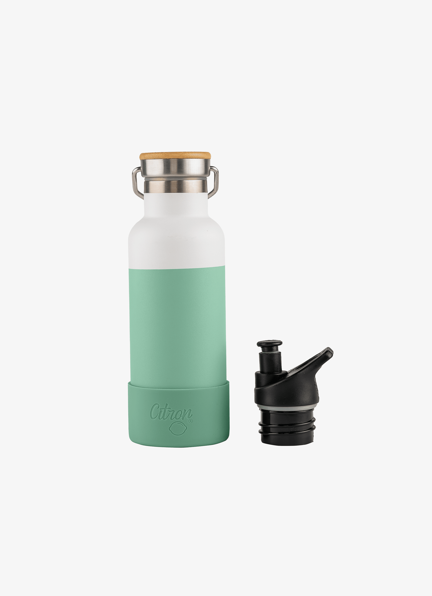 Water Bottle - 500ml - Green-White