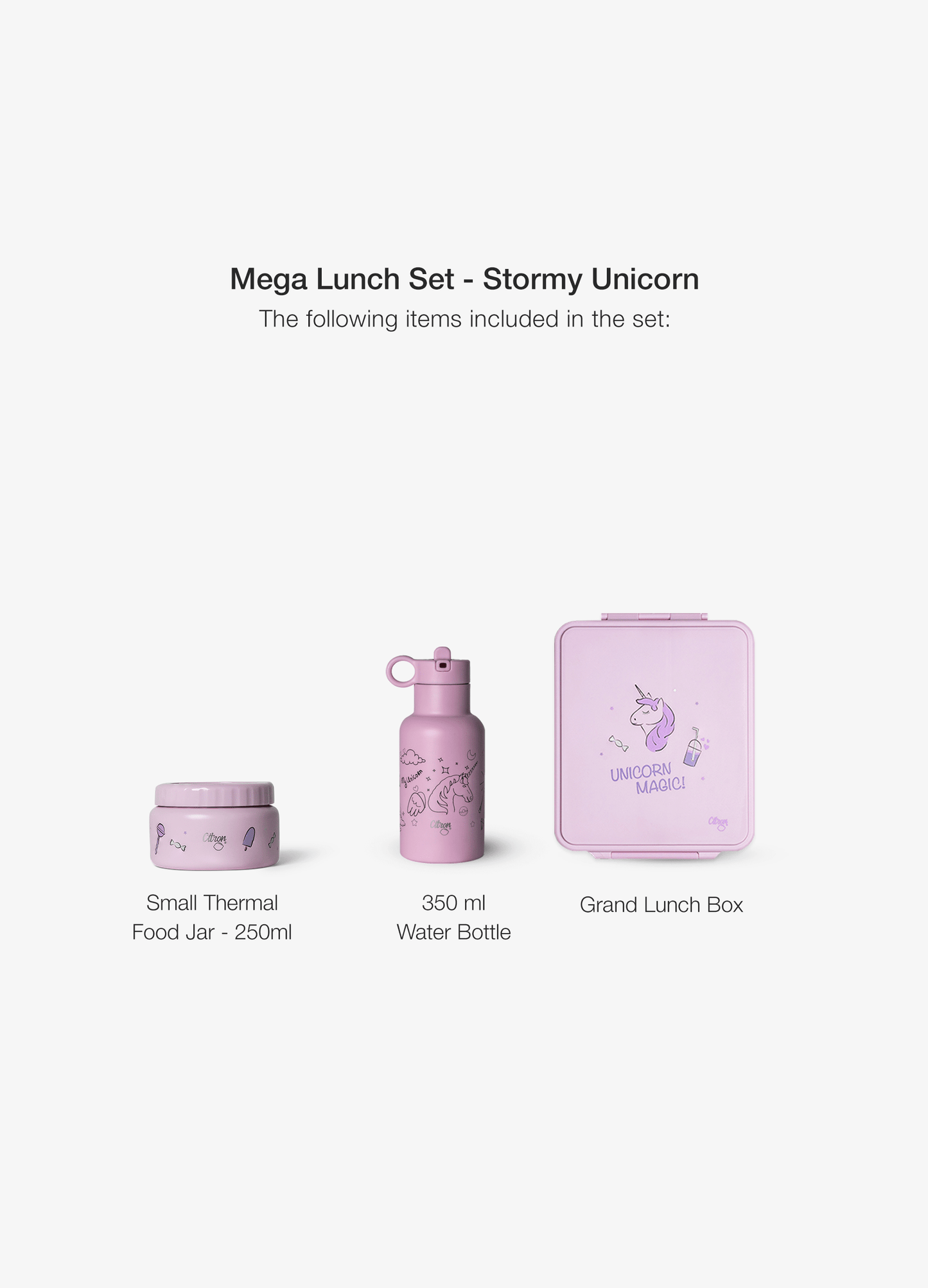 Mega Lunch Set - Stormy Unicorn