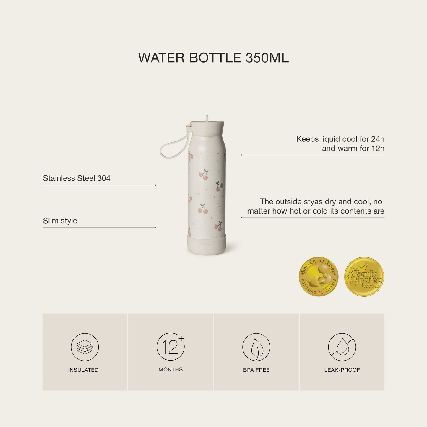 Small Water Bottle - 350ml - Spaceship