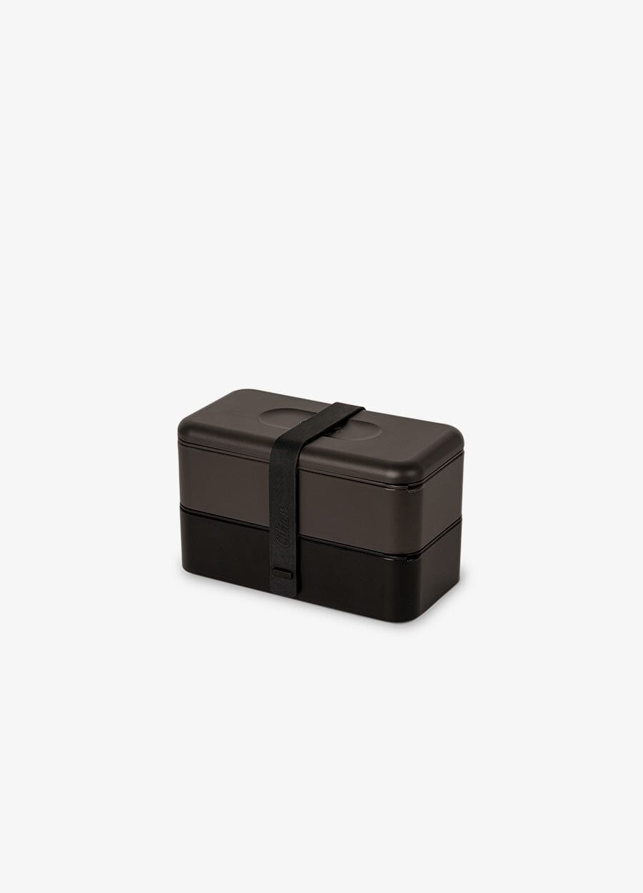 Two Layers Bento Lunch Box - Black