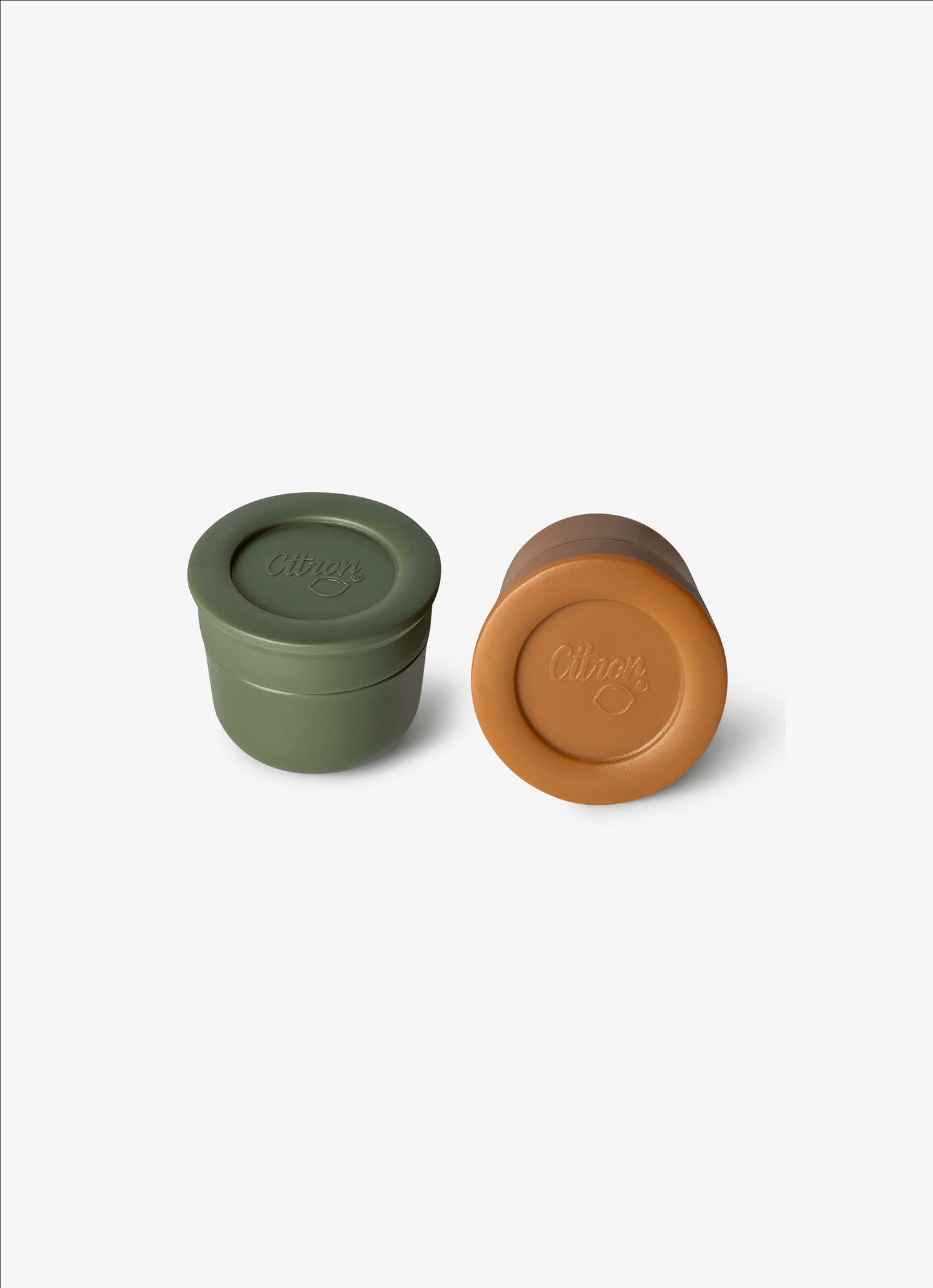 Saucers - Set of 2 - Caramel/Green