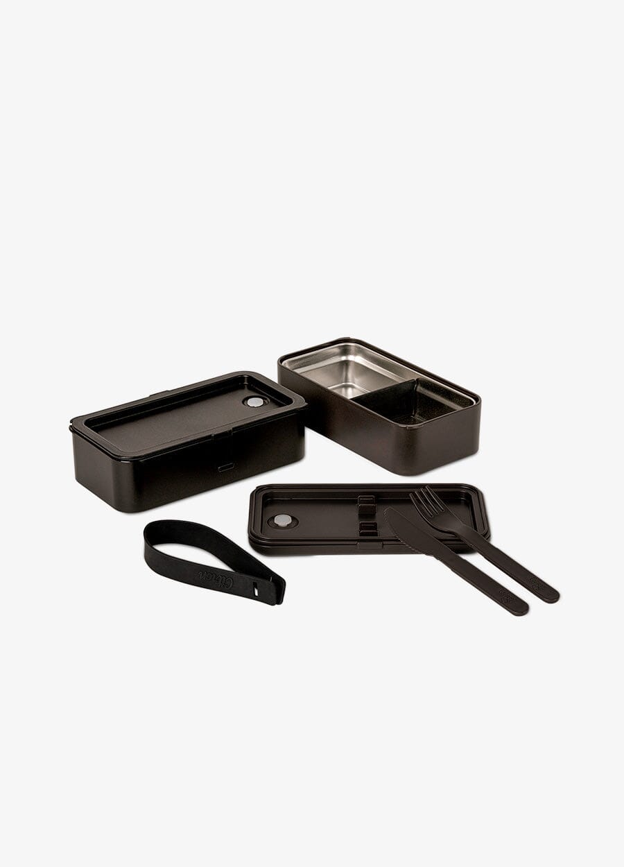 Two Layers Bento Lunch Box - Black