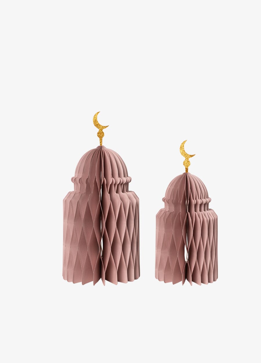 Masjid Honeycomb Paper Decoration - Set of 2