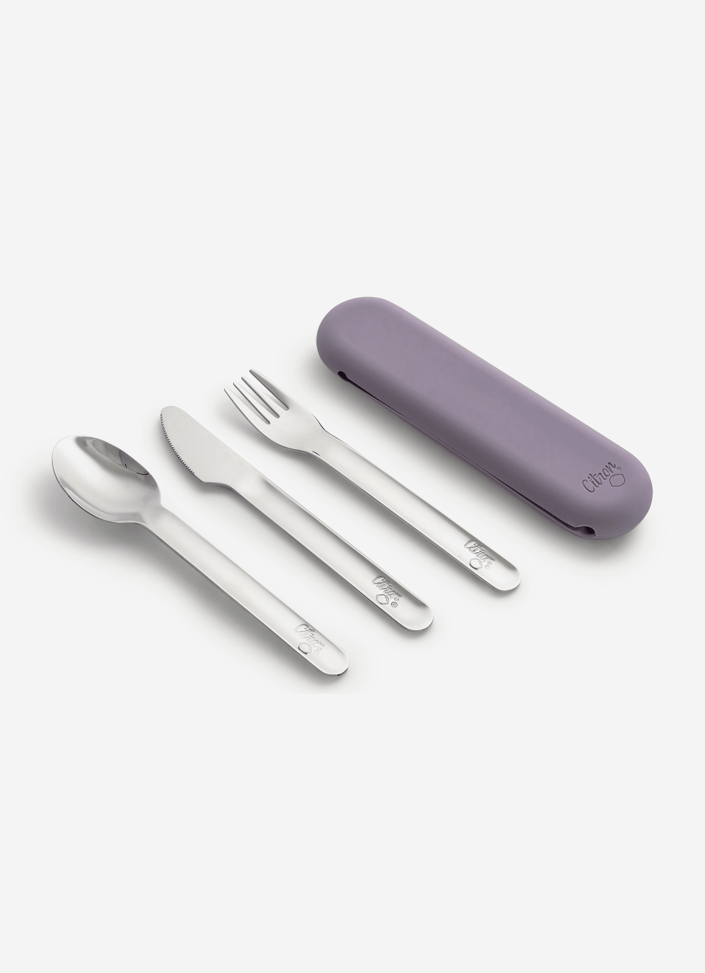Stainless Steel Cutlery Set - Purple + Case