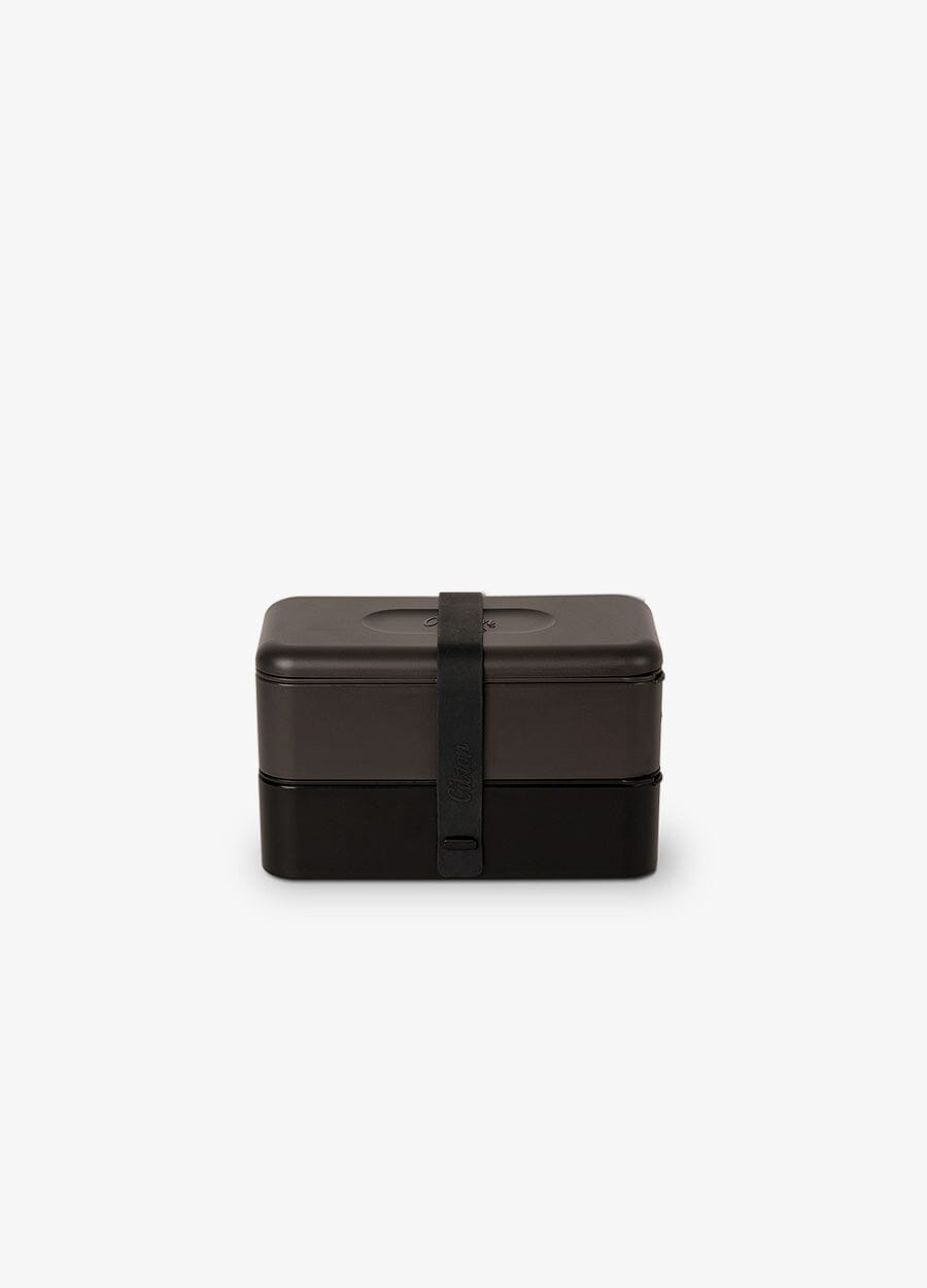 Two Layers Bento Lunch Box - Black