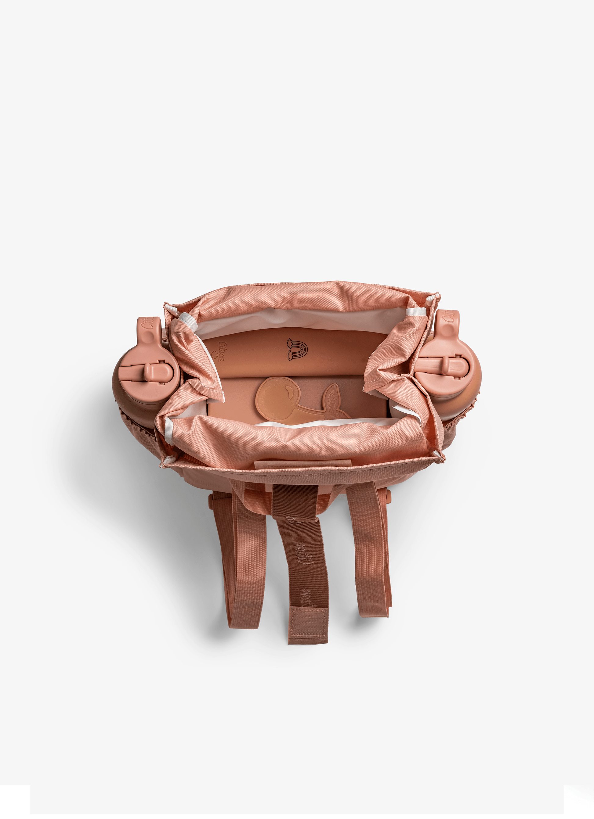 Insulated Rollup Lunch Bag Blush Pink Citron