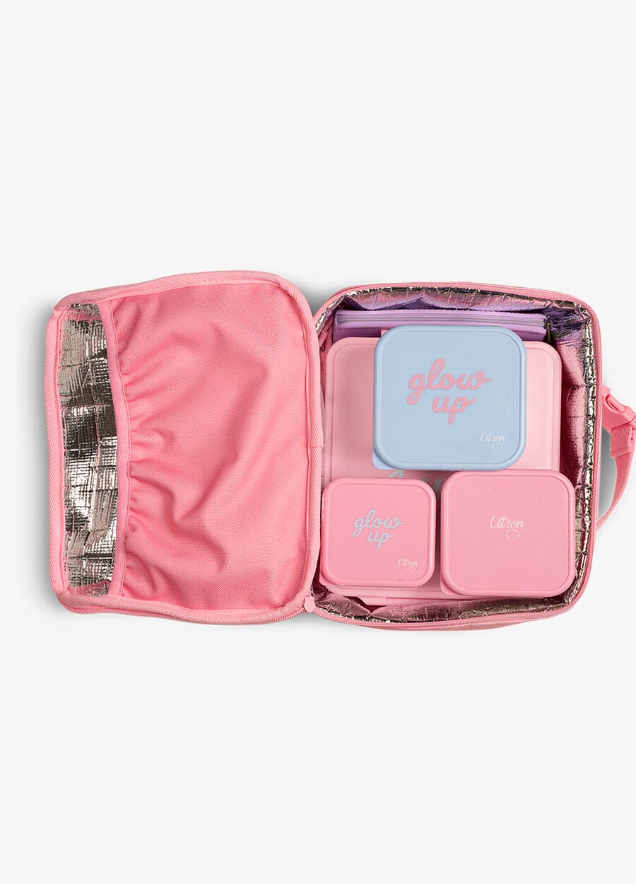 Insulated Square Lunch bag - Pink Glow Up