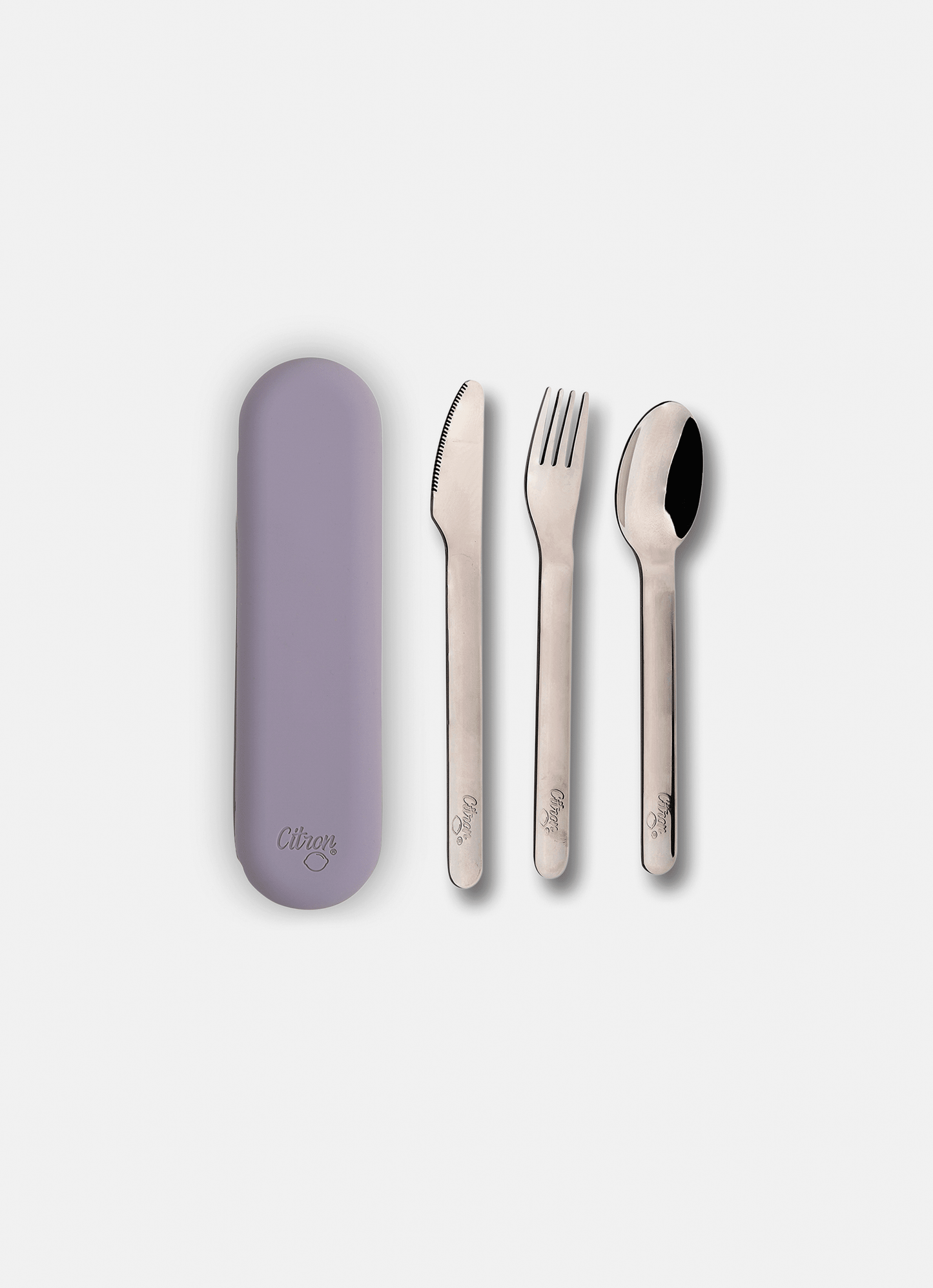 Stainless Steel Cutlery Set - Purple + Case