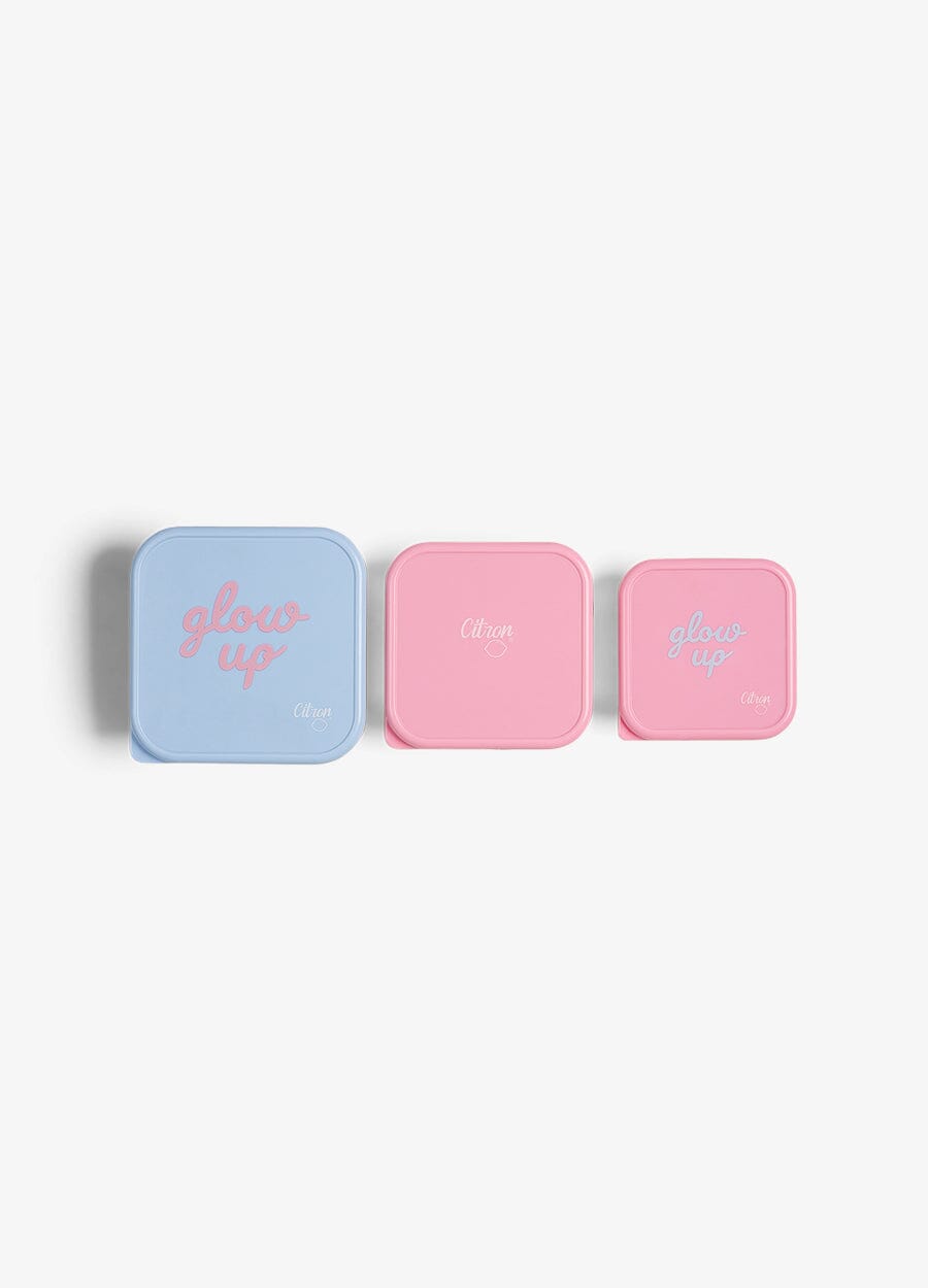 Stackable Stainless steel Lunchbox - Set of 3 - Glow Up