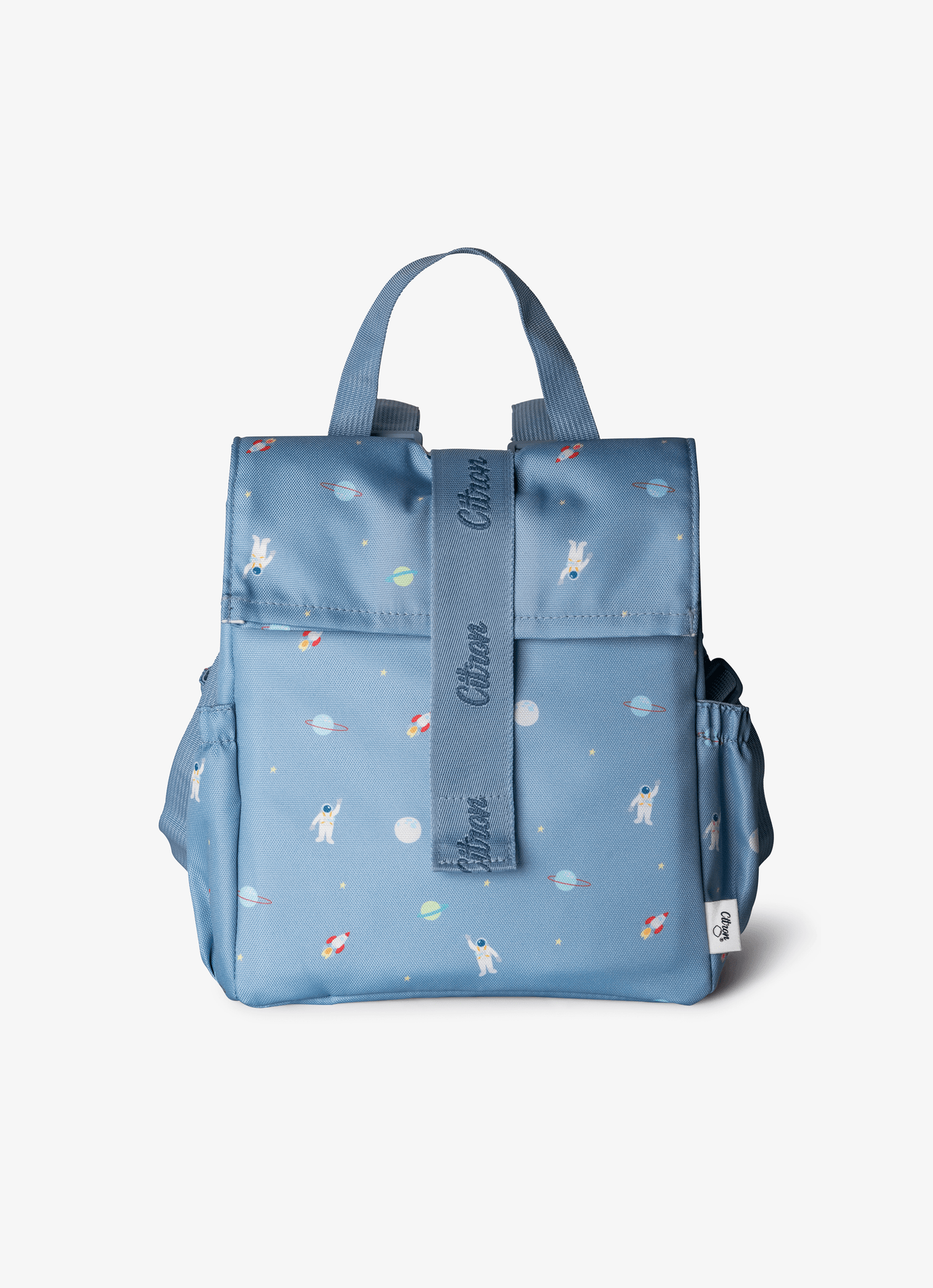 Insulated Rollup Lunch Bag - Spaceship Dusty Blue