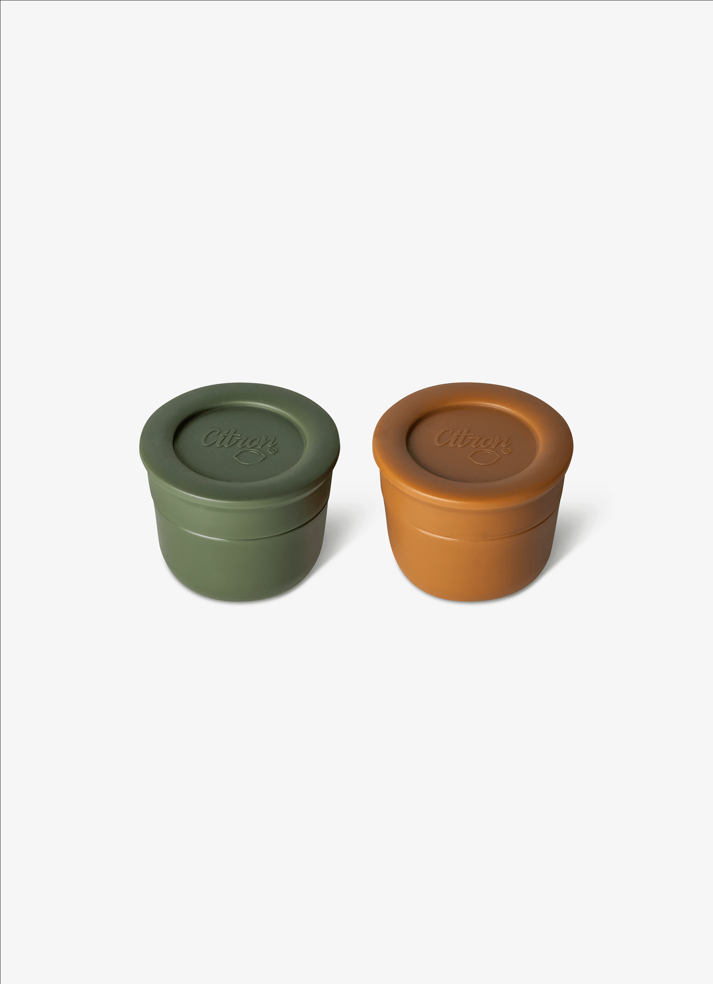 Saucers - Set of 2 - Caramel/Green
