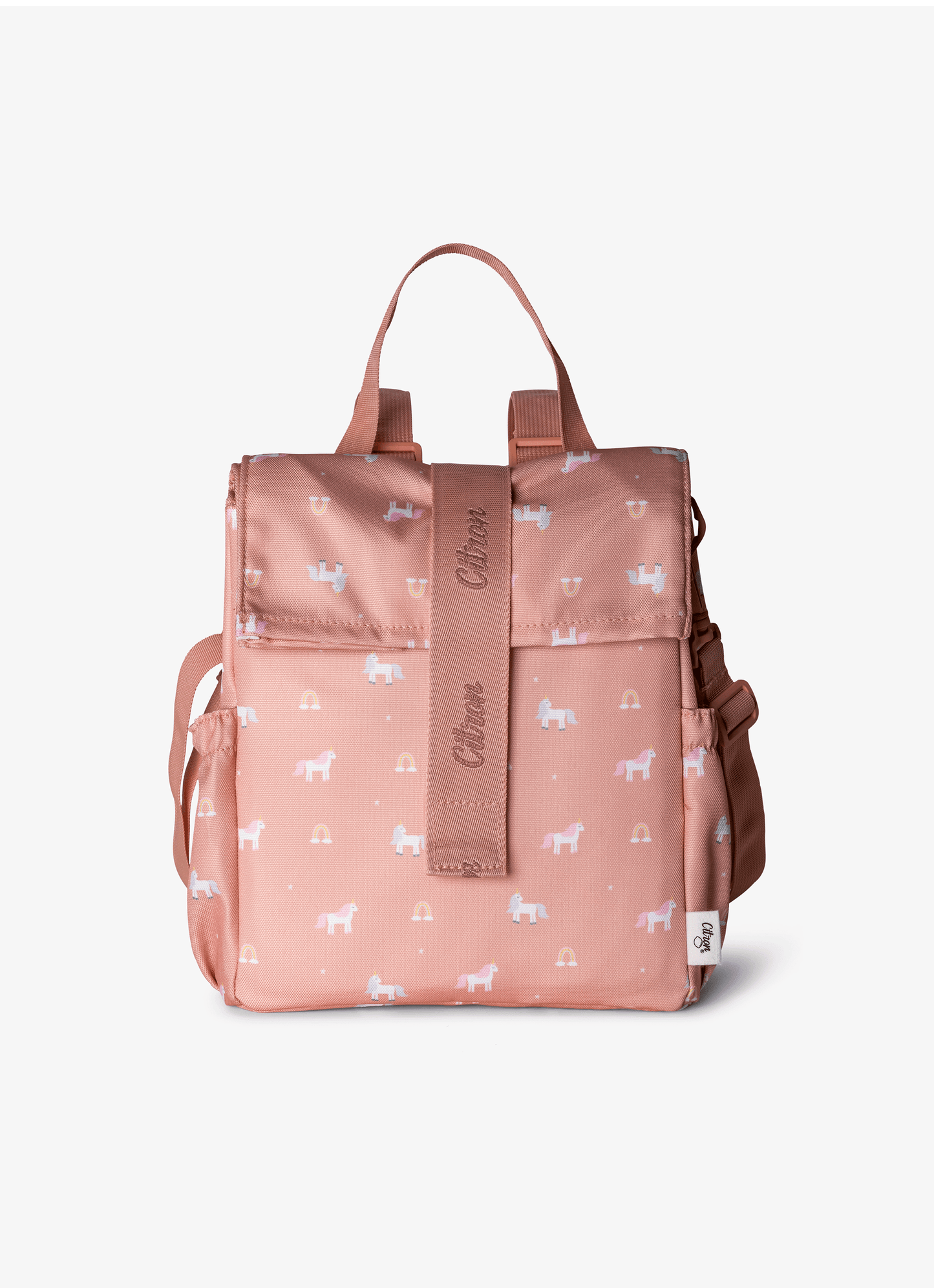Insulated Roll-up Lunch Bag - Unicorn Blush pink
