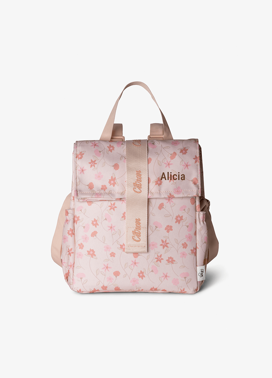 Thermal Roll-up Lunch Bag - Flowers