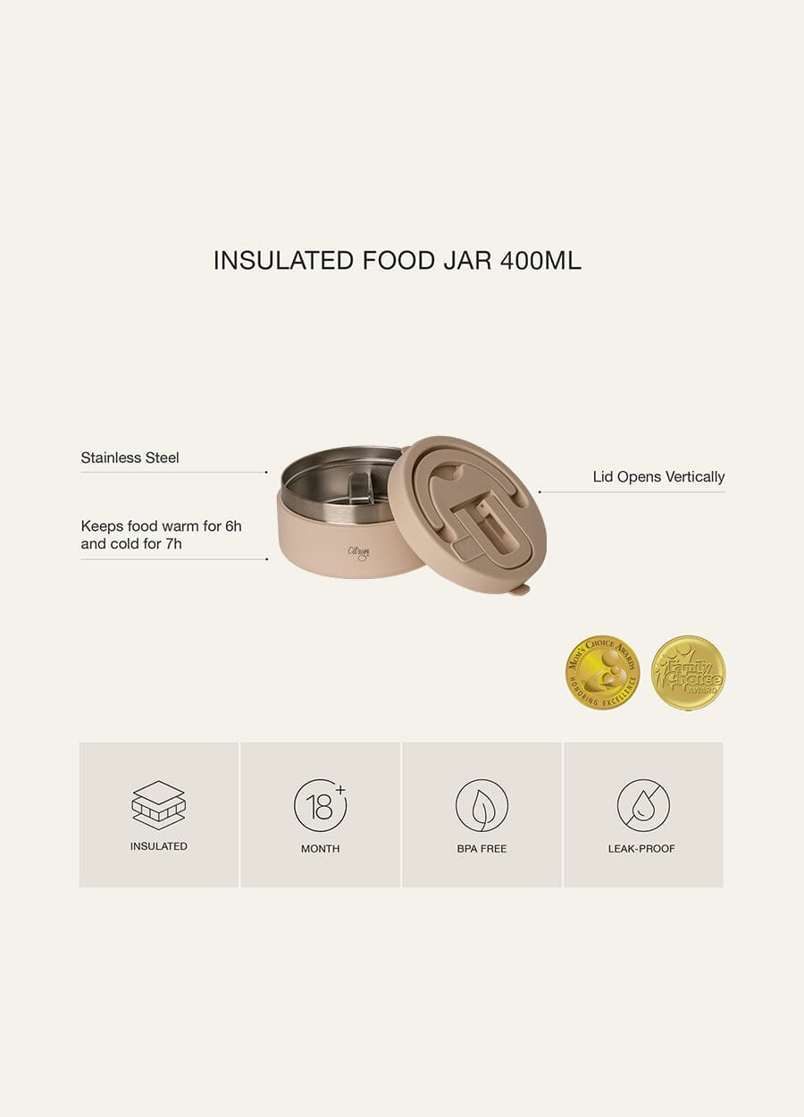 Large Thermal Food Jar - 400ml - Beige
