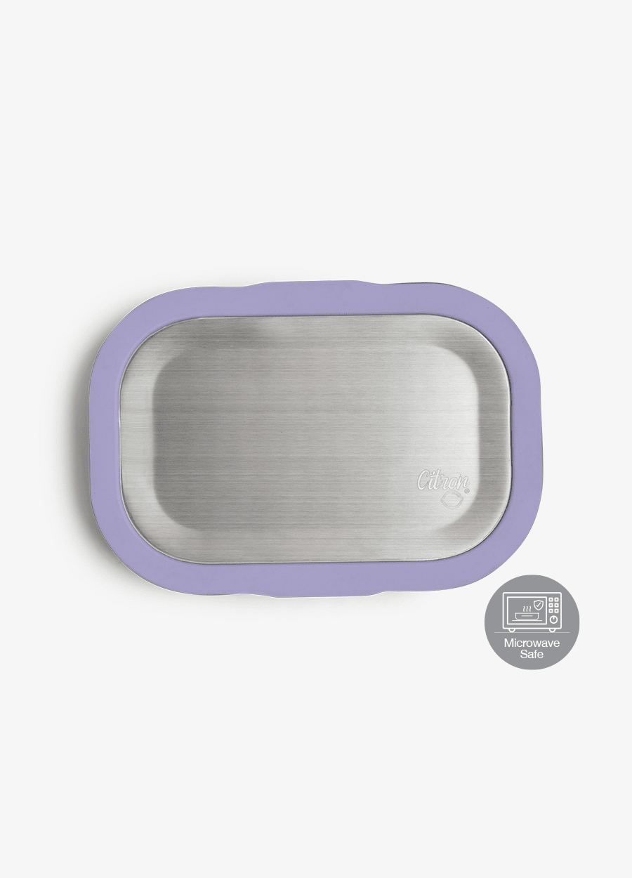 Stainless steel Lunchbox - 2 Compartment - Purple