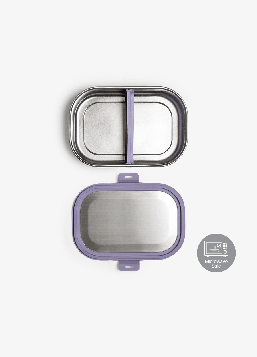 Stainless steel Lunchbox - 2 Compartment - Purple