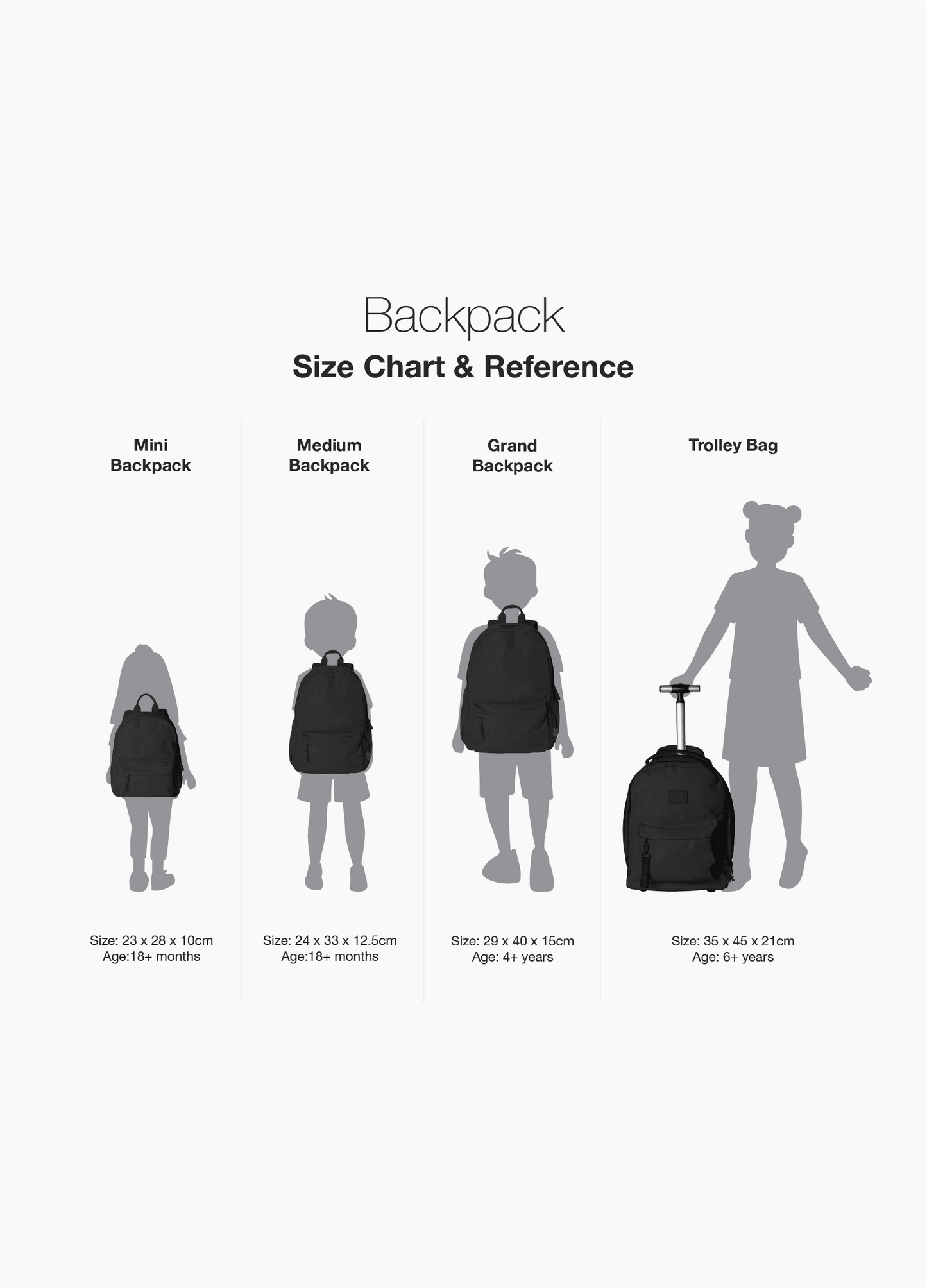 Mini backpack size online