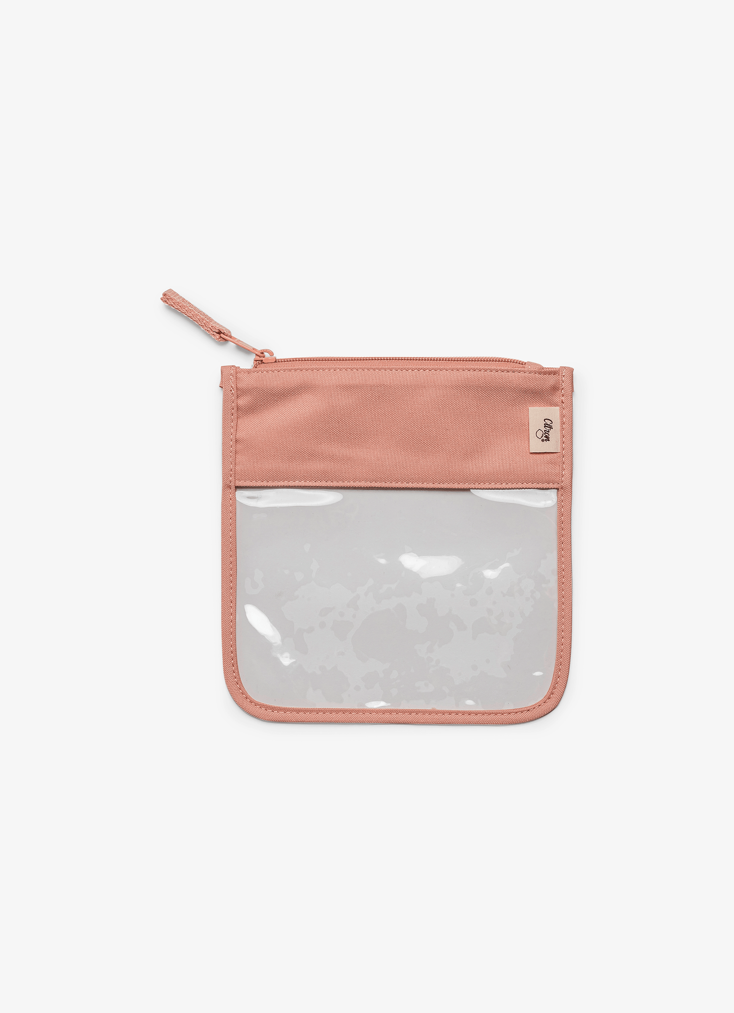 Clear Zipper Pouch - Small - Blush Pink