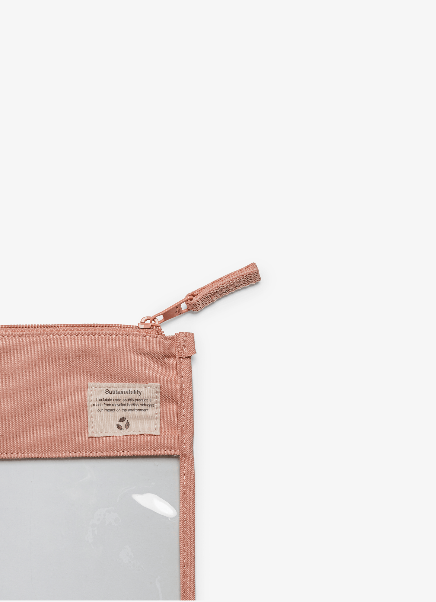 Clear Zipper Pouch - Small - Blush Pink