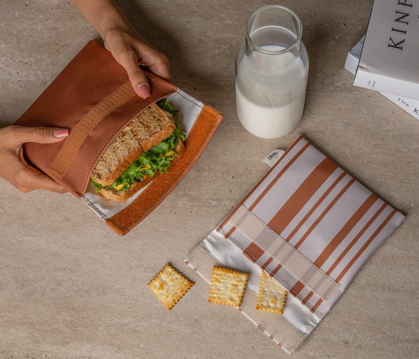 Reusable Sandwich Bag - Set of 2 - Caramel