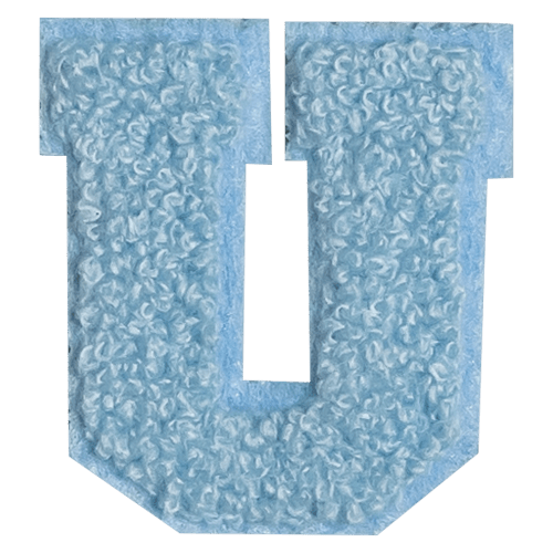Blue Letter 'U'