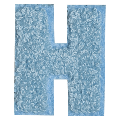 Blue Letter 'H'