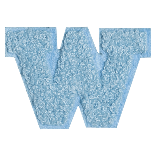 Blue Letter 'W' – Citron