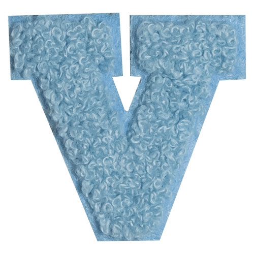 Blue Letter 'V'