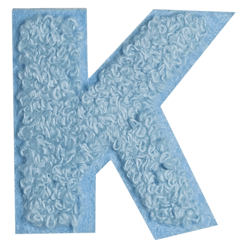 Blue Letter 'K'