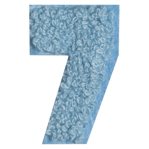 Blue Number '7'