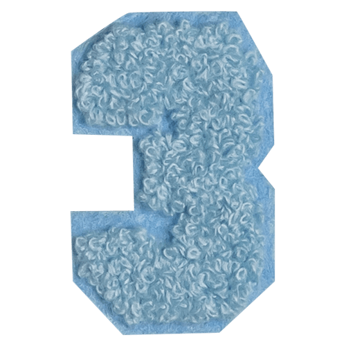 Blue Number '3'