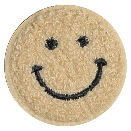 Beige Smiley Patch