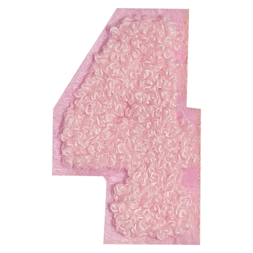 Pink Number '4'