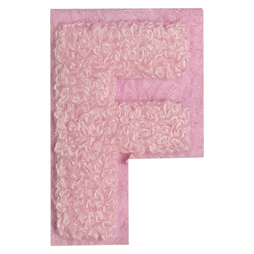 Pink Letter 'F'