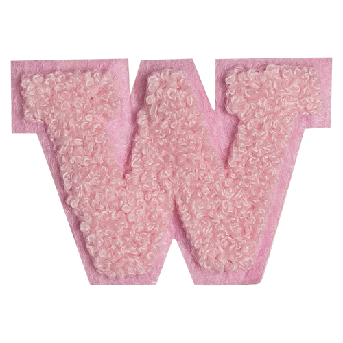 Pink Letter 'W'