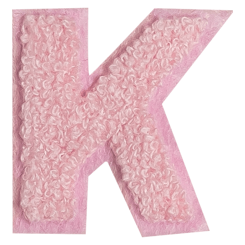 Pink Letter 'K'