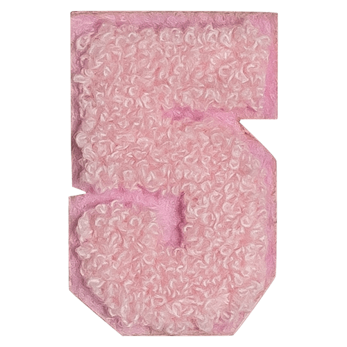 Pink Number '5'