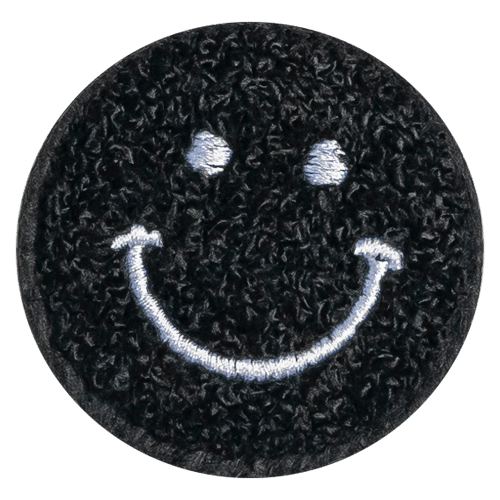 Black Smiley Patch