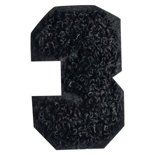Black Number '3'