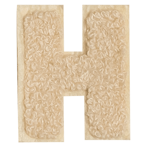 Beige Letter 'H'