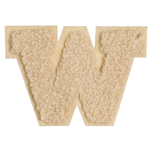 Beige Letter 'W'