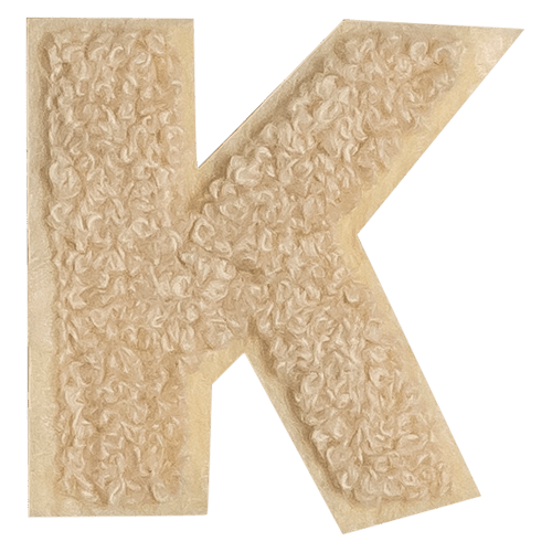 Beige Letter 'K'