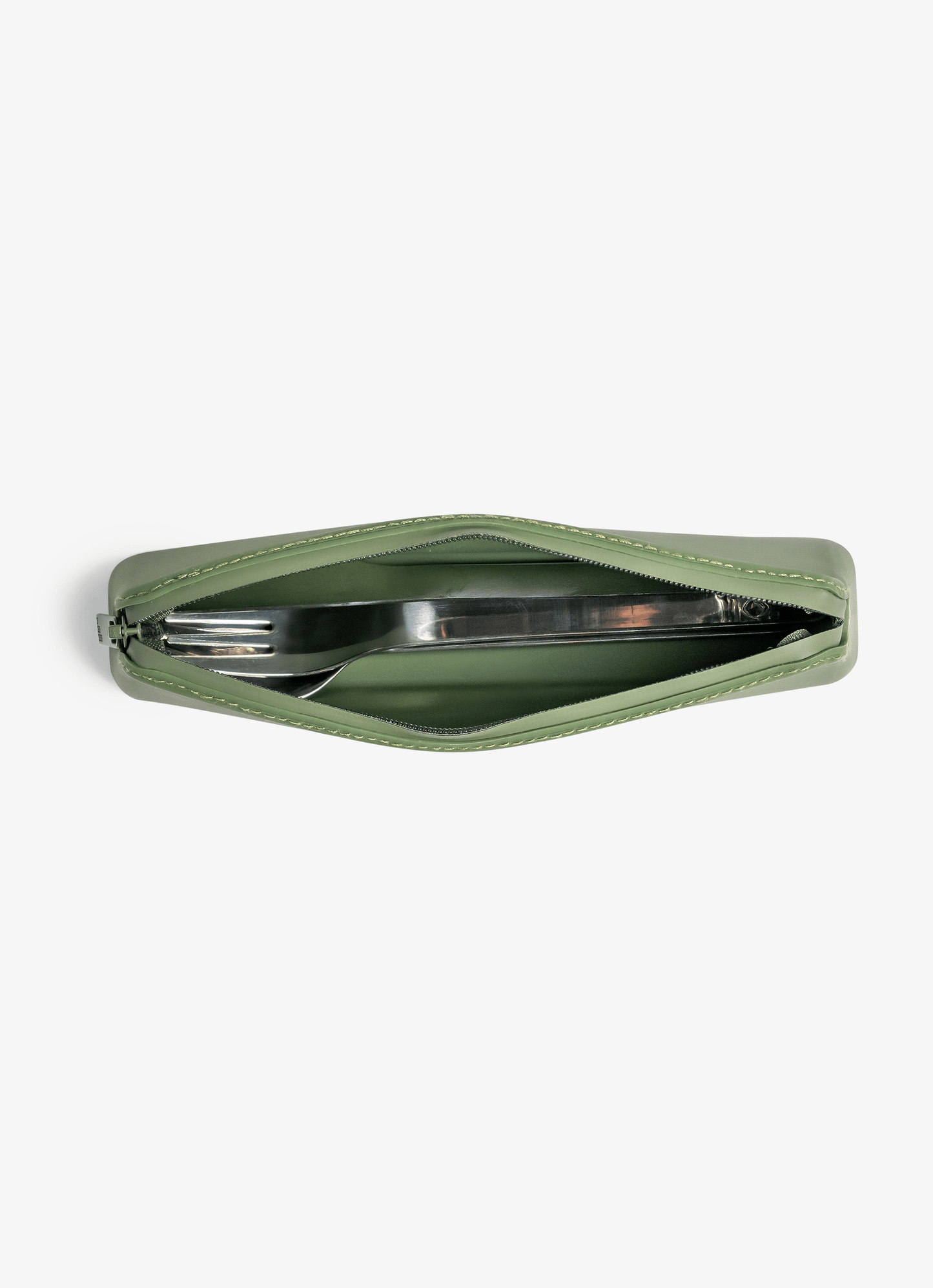 Stainless Steel Cutlery with Pouch - Green