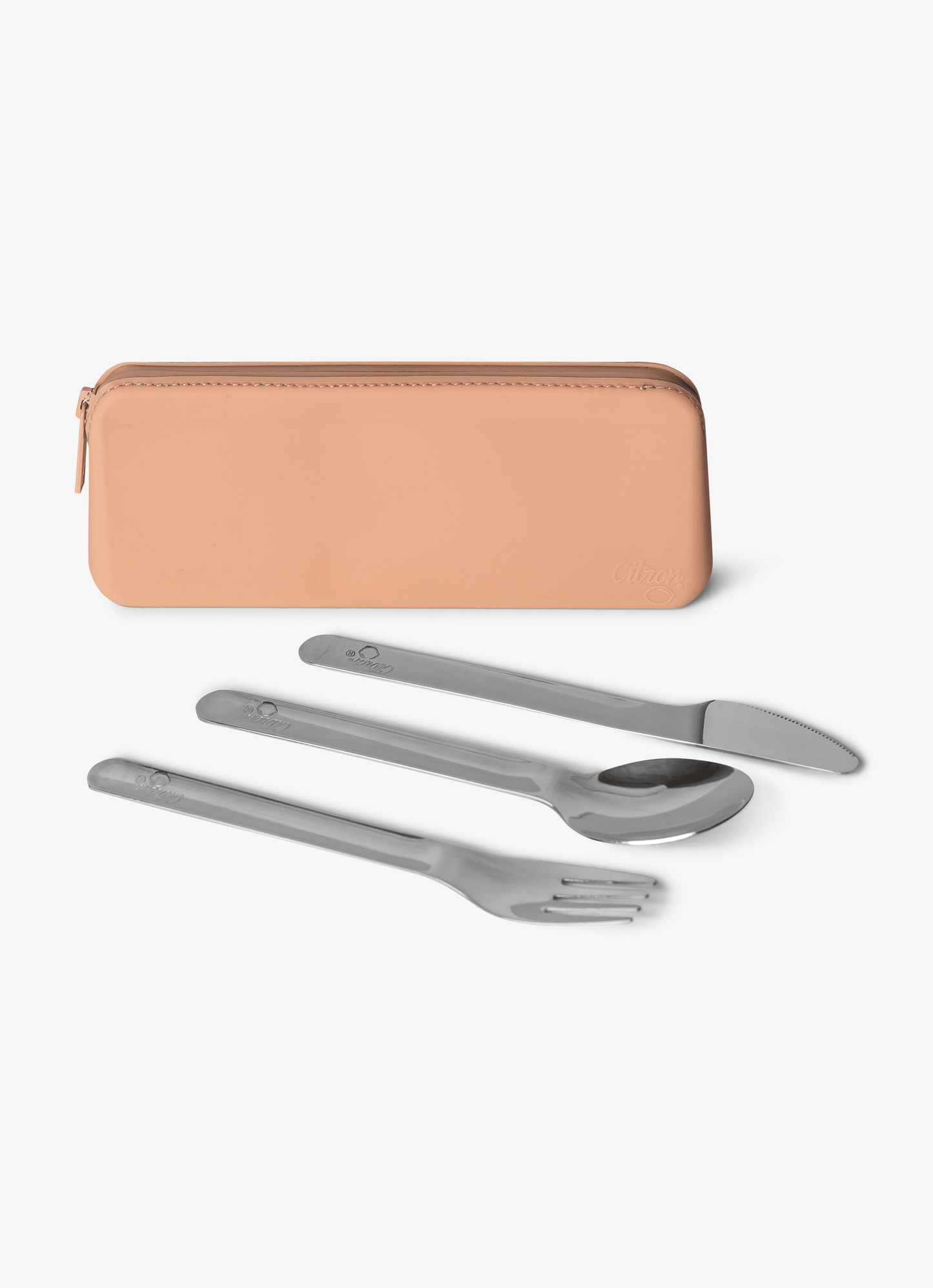 Stainless Steel Cutlery with Pouch - Blush Pink